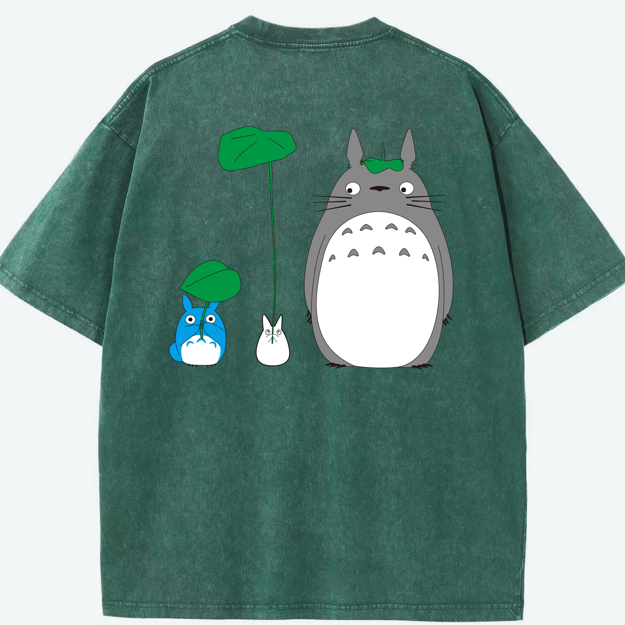 （画像用） となりのトトロ 草壁メイ 草壁サツキ My Neighbor Totoro Satsuki Kusakabe Mei Kusakabe 綿100% ヴィンテージ風 半袖Tシャツ（背面プリント）